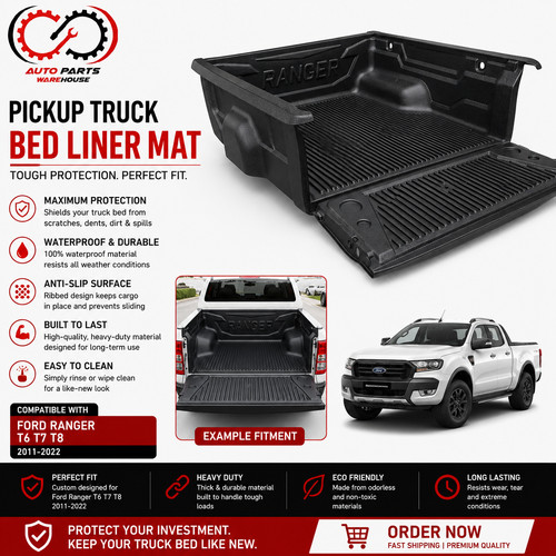 Black pickup truck - black, liner